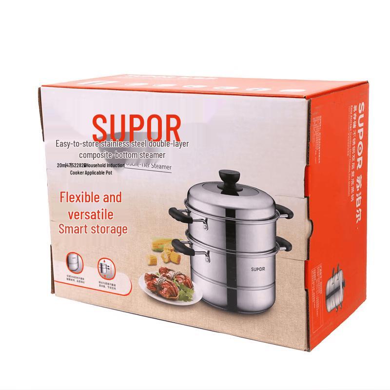 SUPOR 304 Stainless Steel Double Layer Steamer Pot