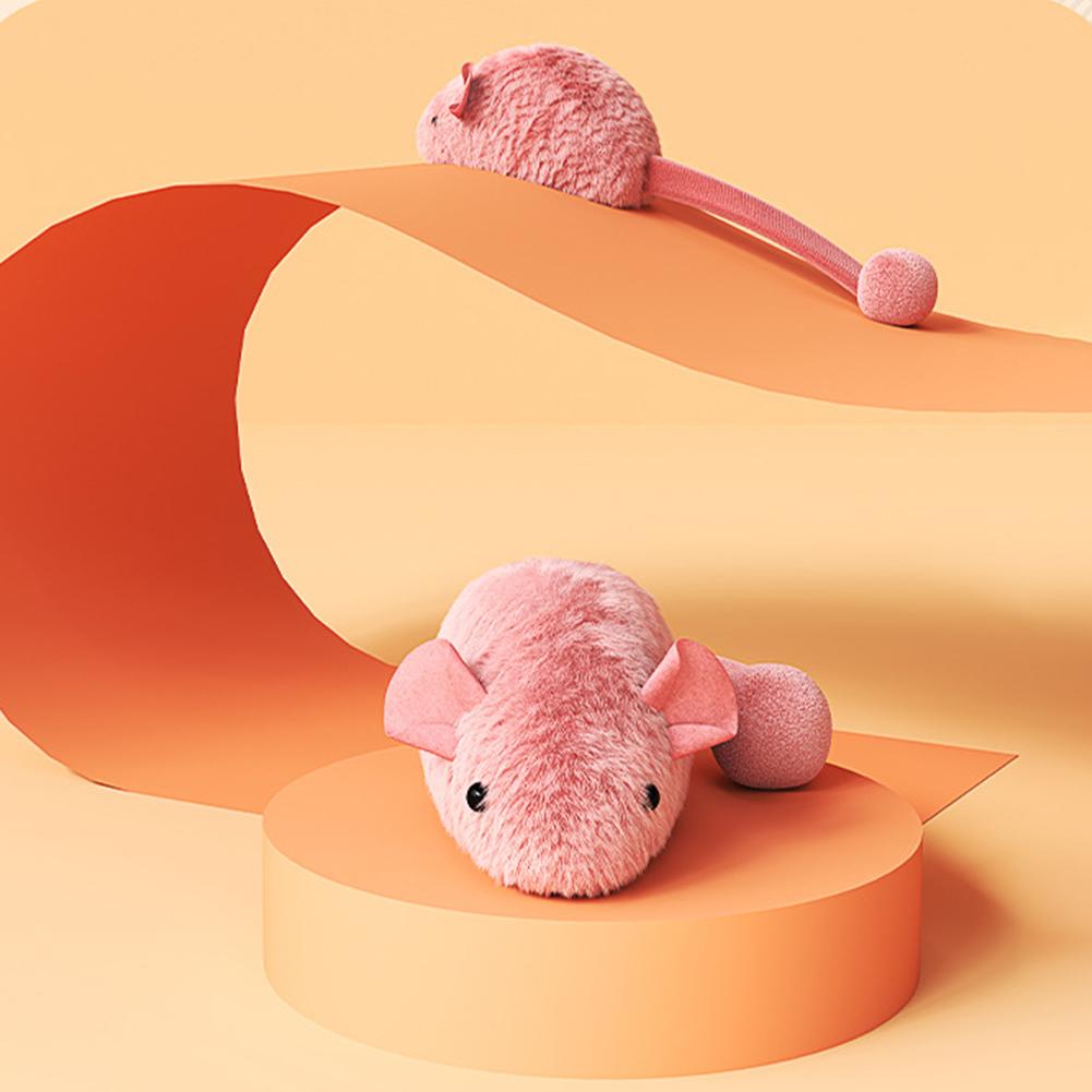 Interaktives Quietsch-Katzenspielzeug Leuchtet im Dunkeln Simulierte Maus Quietsch-Katzenübung Jagd Nachtunterhaltungsspielzeug Katzenzubehör