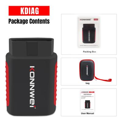 KONNWEi Automobilio OBD2 skeneris Bluetooth ryšys APP valdymas EPB/DPF/Alyvos/BMS atstatymo funkcija Gedimų kodų peržiūra Automobilio OBD diagnostikos įrankis