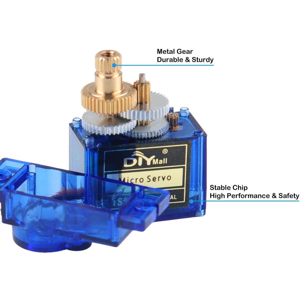 TS90MD Mini Digital Servo, Full Metal Gear 360 Degree Continuous Rotation, Micro Servo for Helicopters, Airplanes, Robot Car Models, 2 Pieces