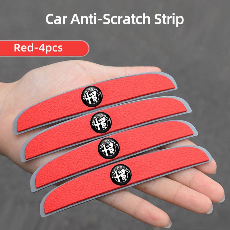 AAACO1 For Alfa Romeo 4pcs Car Door Edge Protection Guards Anti-scratch Stickers Anti-collision Strip Giulia 147 Mito 156 159 166 GT