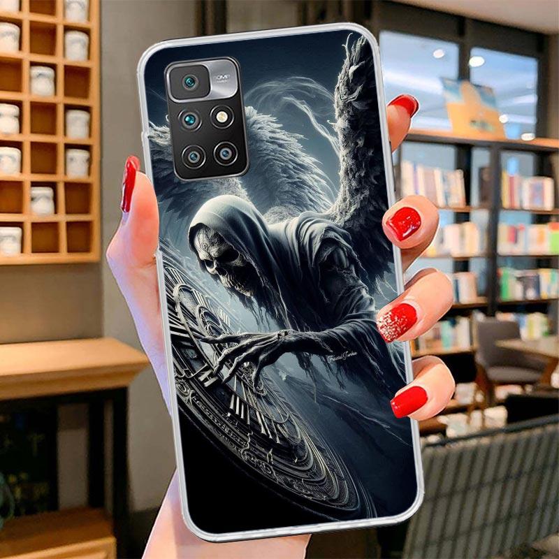 Death Grim Reaper Skull Scythe Phone Case For Xiaomi Poco F7 Ultra X7 X6 X5 Pro M7 Redmi 15C 15 13C 13 12C 12 10C 10 9A 9C 9T 9