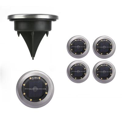 LITNOFAY Outdoor Solar Garden Solar Small IP44 Waterproof 8 LED Garden Solar 8 LED Street Indirect IP44 Garden Light Set of Light, In-Ground Light,