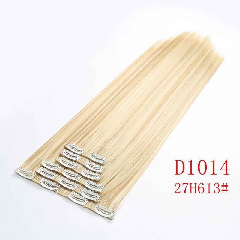 MERISIHAIR Women Long Straight Hair Extensions Wig Natural Clip In Hair Synthetic Heat Resistant Fiber Hairpiece for Women