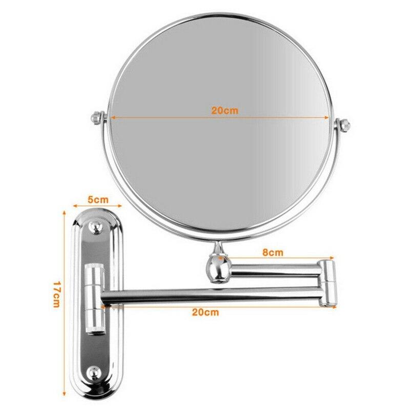 Magnifying Wall Mirror Makeup Mirror Wall Shaving Makeup Folding Bathroom Makeup Mirror Wall Free Drilling | Bathroom Mirrors