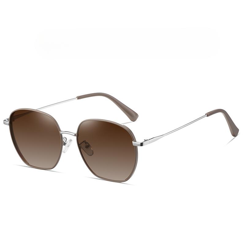 Modische polarisierte Sonnenbrille für Damen, quadratisch, großer Rahmen, UV400-Schutzbrille, TAC-Sonnenbrille