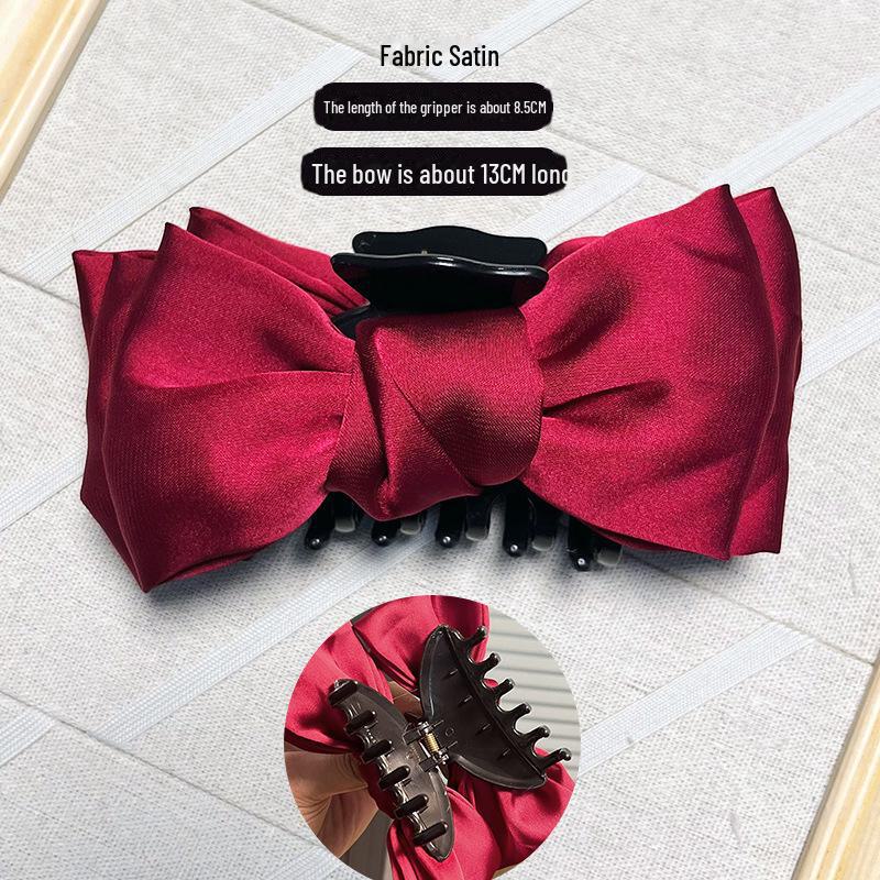 Luxusní seersuckerová mašle do vlasů pro ženy