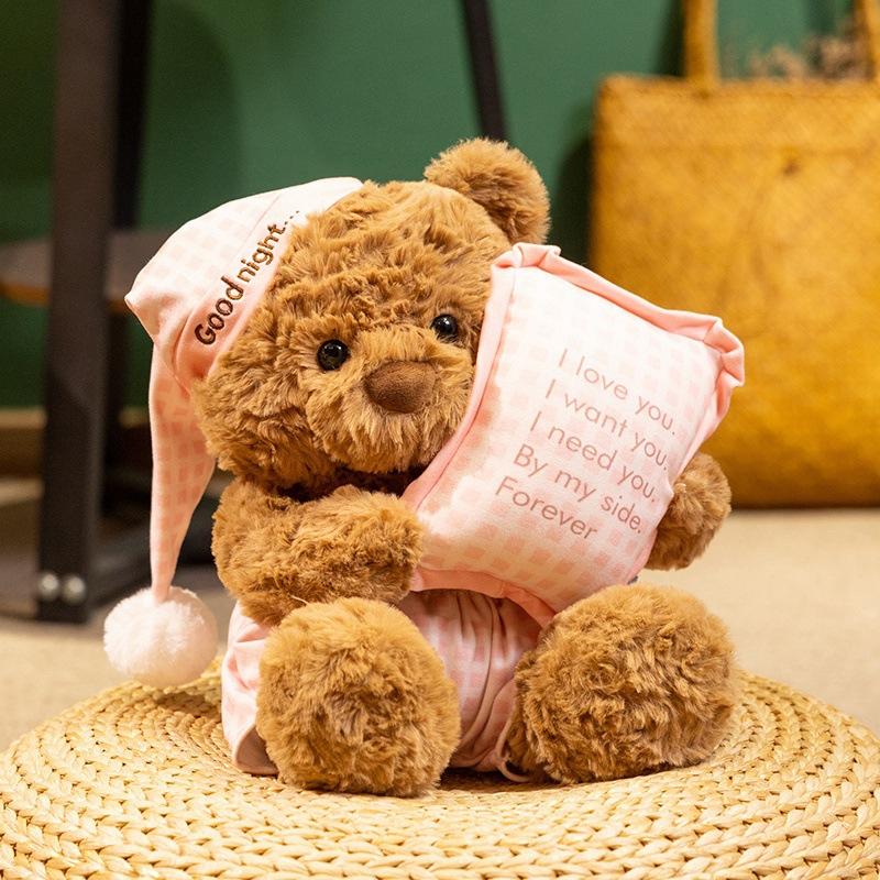Seth Dudu Pajamas Bear Doll Teddy Bear Plush Toy Sleeping Pillow Soothing Accompaniment Gift