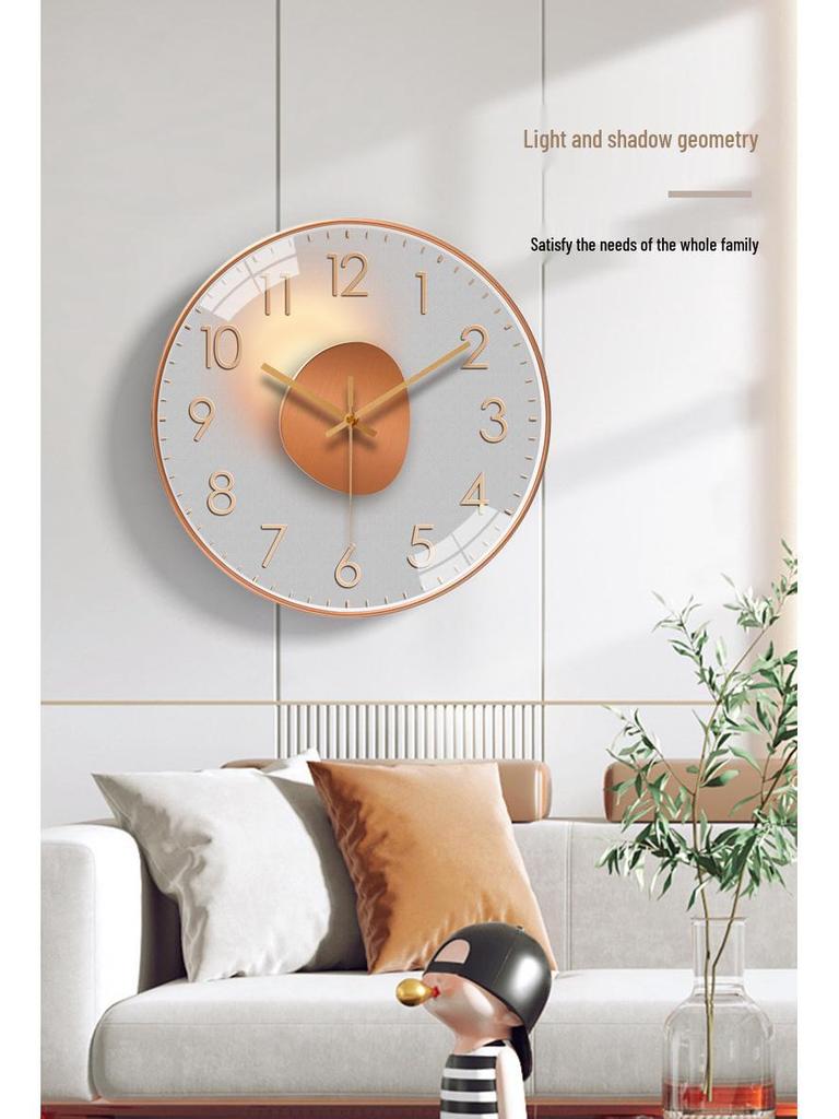12-Inch Minimalist Light Luxury Wall Clock - Silent Decorative Clock for Home, Living Room or Bedroom
