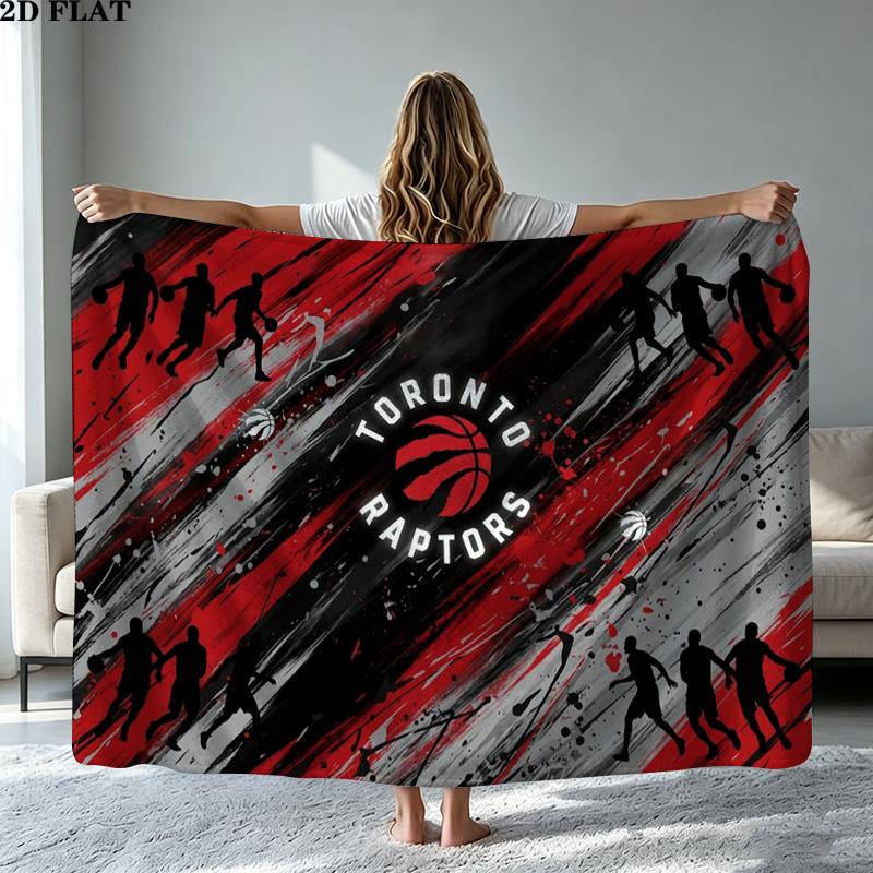 Toronto Raptors Print Flannel Blanket High Quality Warm Comfortable Cover for All Seasons Perfect for Gifts Home Decor