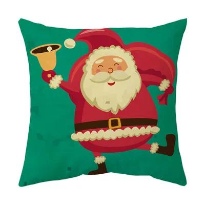 Merry Christmas Cushion Cover 45*45 Cartoons Pillowcase Cotton Linen Sofa Cushions Pillow Cases Pillow Covers