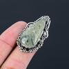Moss Prehnite Stone 925 Sterling Silver Solitaire Promise Ring Jewelry Size 7.5