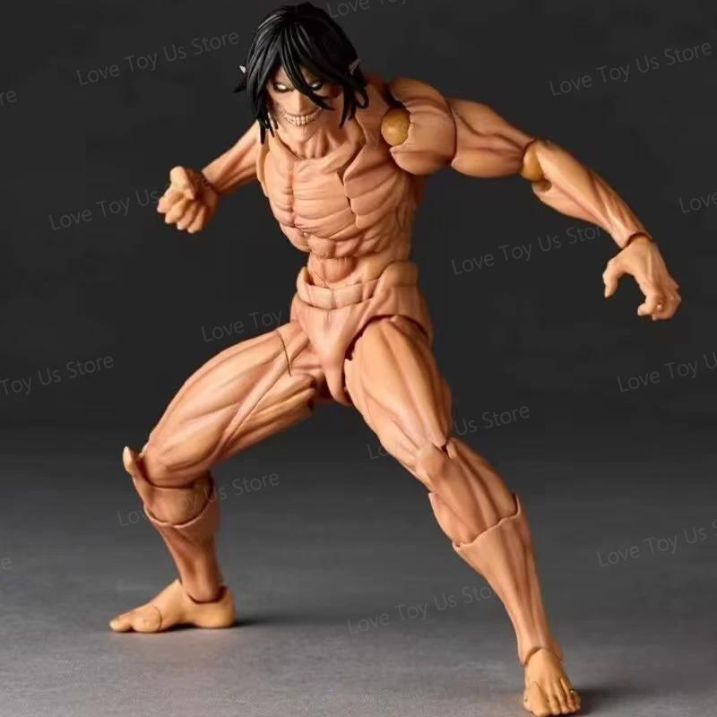 Revoltech Amazing Yamaguchi Attack on Titan Eren Jaeger Eren Yeager Movable POLYVINYL CHLORIDE Action Figure Miniature Playthings Figures Collector