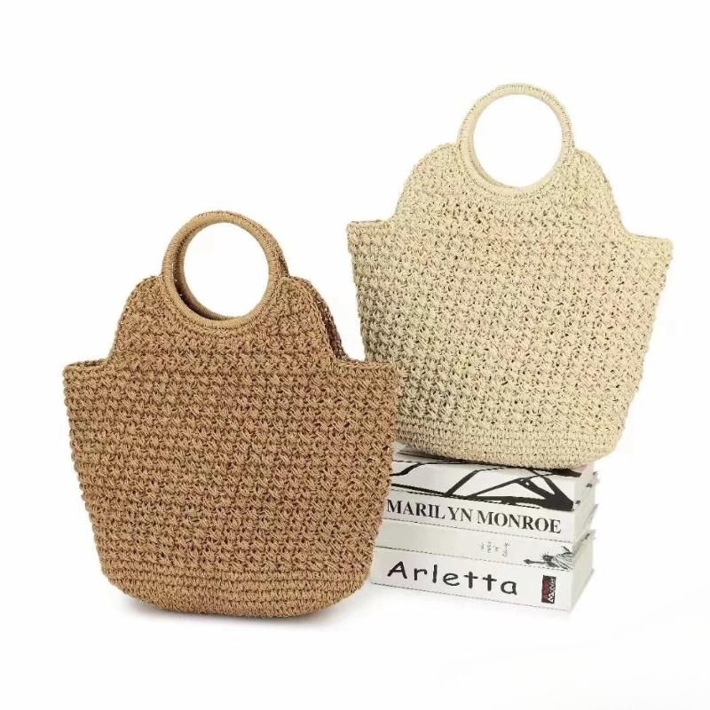 Handmade Woven Straw Bag, Large Capacity Casual Vacati Style Handbag Fashi, Versatile Beach Bag