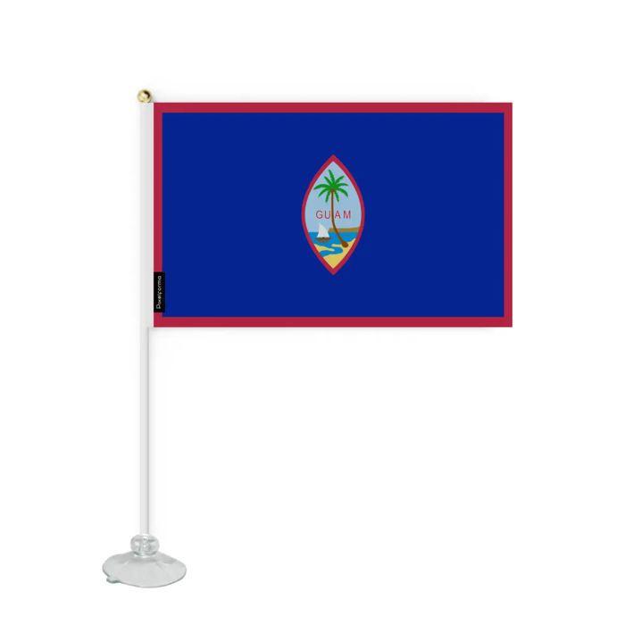 Drapeau - Guam - Mini Drapeau Ventouse - 20 X 30 Cm - Polyester - Impression Recto/Verso