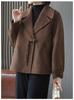 Spring & Autumn Wool Lapel Coat for Middle-aged Women