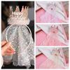 Hair Accessories Crown Gauze Headband Headwear Lace Mesh Hair Hoop Fairy Crown Hairband  Girls