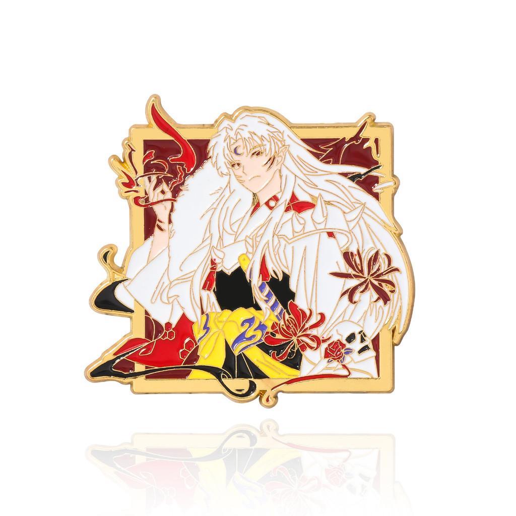 Inuyasha Sesshoumaru Character Chest Badge Alloy Pin For School Bags And Jackets