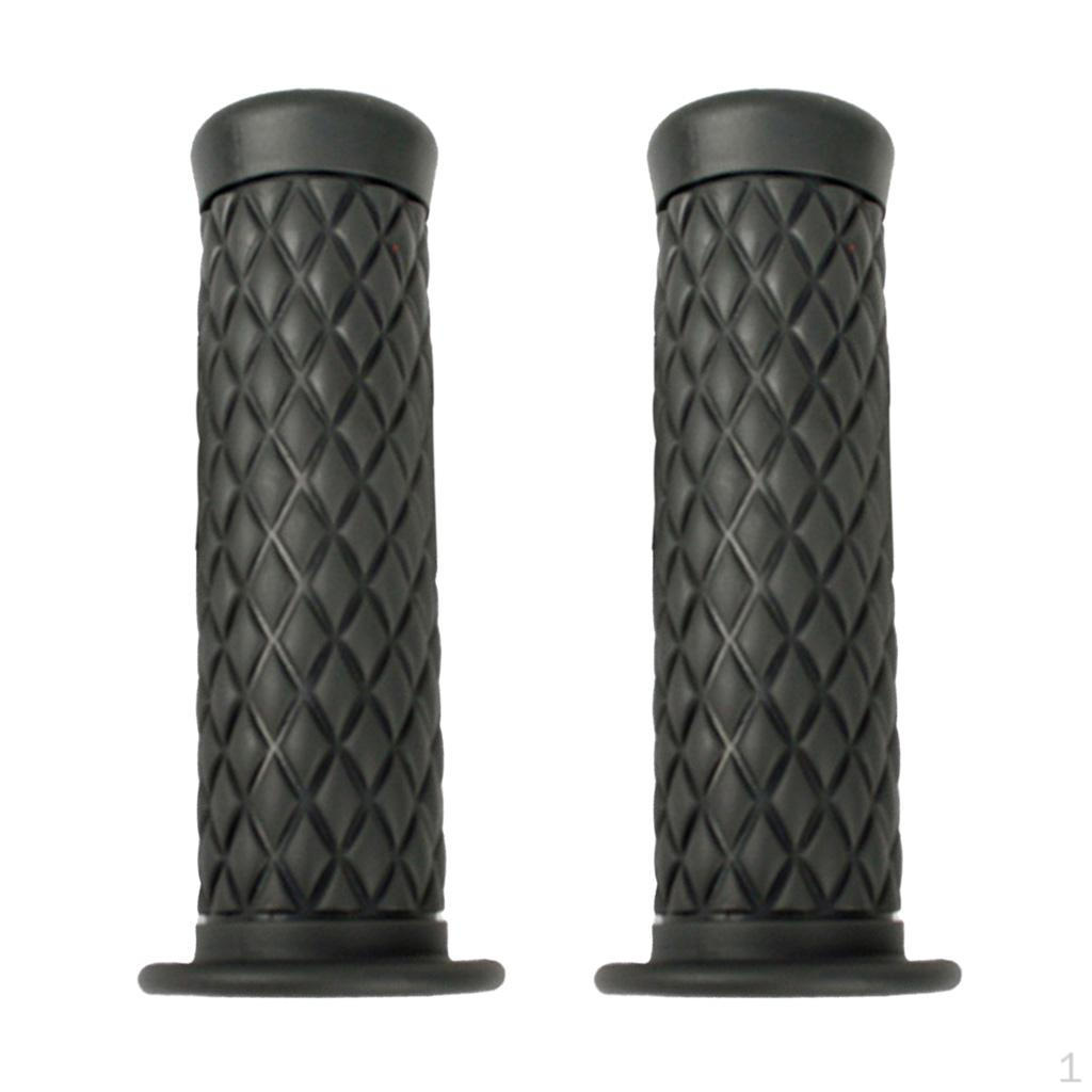 1 Pair Retro Motorcycle Handlebar Hand Grips for 883 1200 Dark Grey