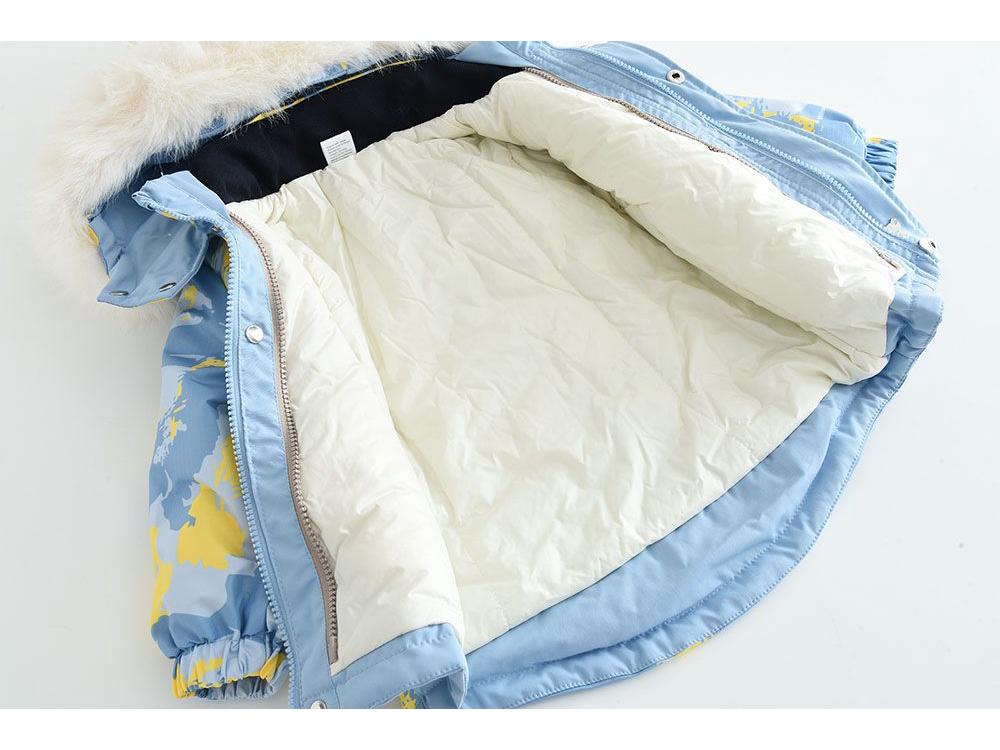 Zimowy kombinezon narciarski dla dzieci 2024 - Trzyczęściowy zestaw z podszewką polarową, wiatroodporny i wodoodporny dla niemowląt