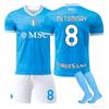 2025-26 SSC Napoli Casa #8 MCTOMINAY Set Maglia Sportiva da Allenamento con Calzini Ragazzi Bambini Adulti Kit da Calcio