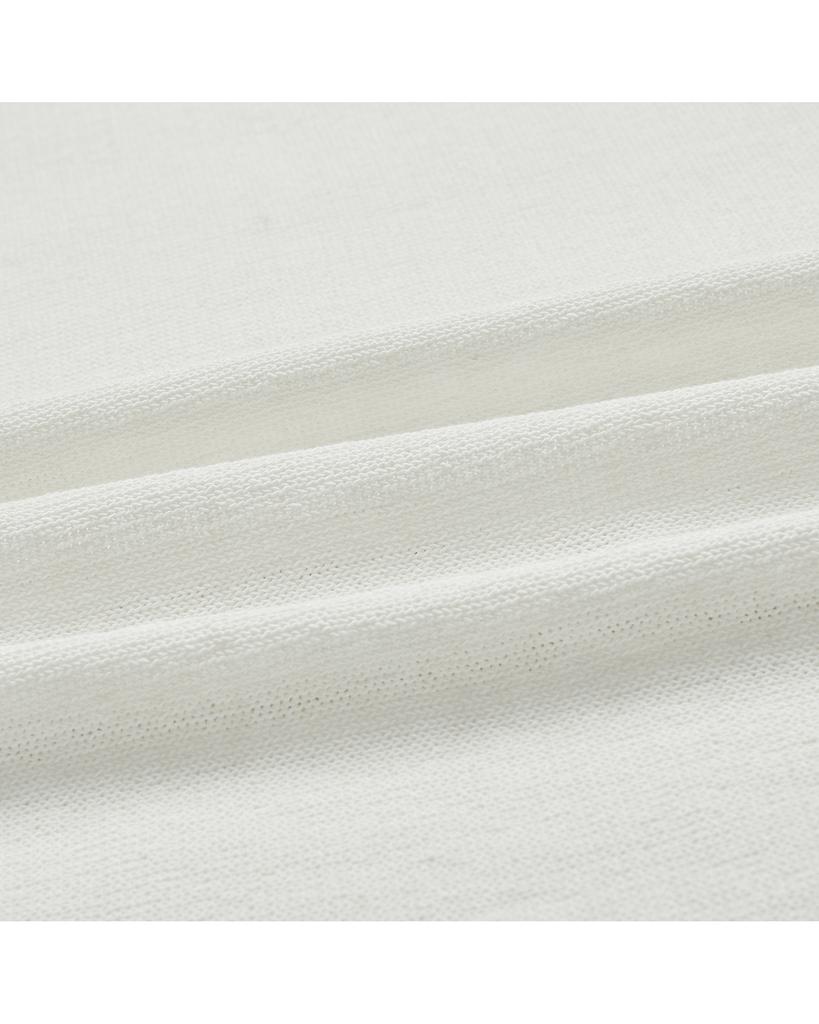 WORTHWHILE MOVEMENT Stitch Polo Half Cardigan (Ivory)