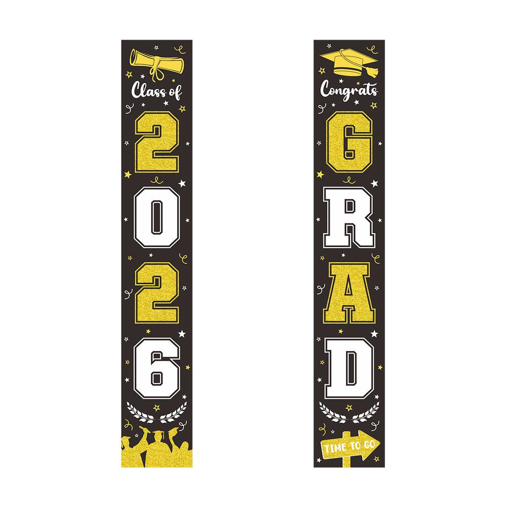Graduation Season Theme Party Decoration Door Curtain Pendant Graduation Ceremony Arrangement Polyester Cloth Couplet