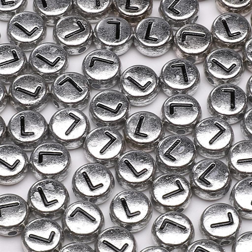 50Pcs Acrylic English Letter Beads For DIY Necklace Bracelet Earrings Jewelry Making Craft Accessories