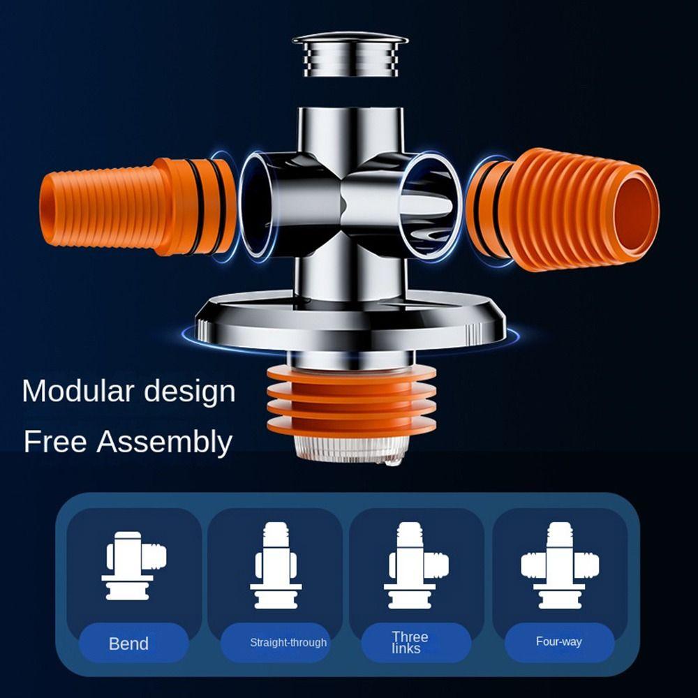 Multifunksjonell servant avløpsrøradapter Vaskemaskin dreneringsutstyr