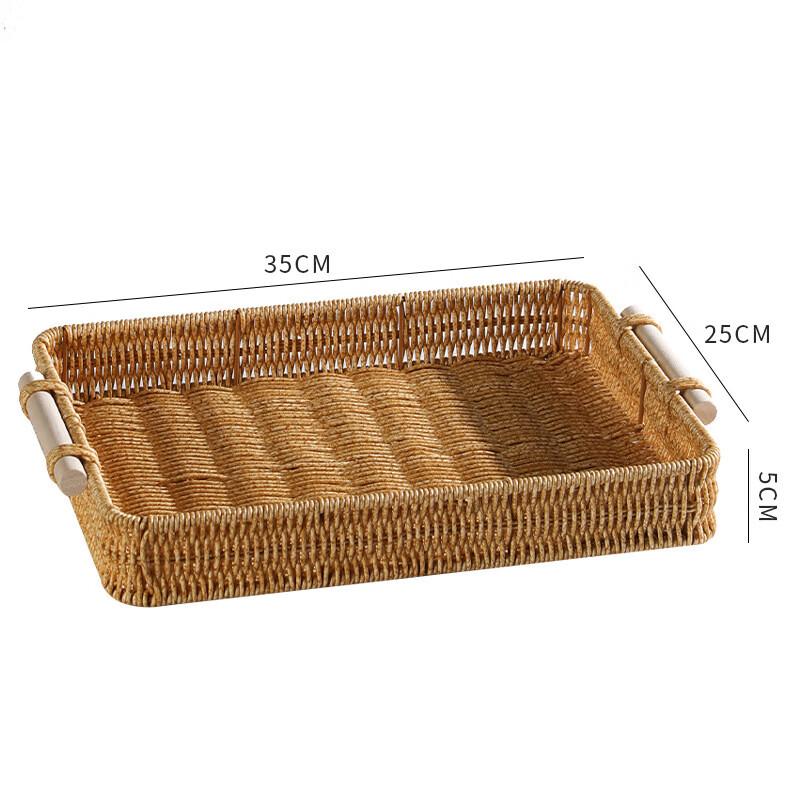 Ruhan European Style Imitation Rattan Serving Basket & Tray