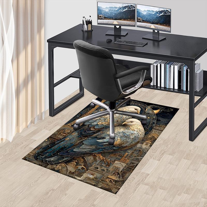 1PC Doves Paris Extra Large Non Slip Floor Carpet, Office, Family, Bedroom Large Area Rug Indoor Rugs, Vibrant Colors