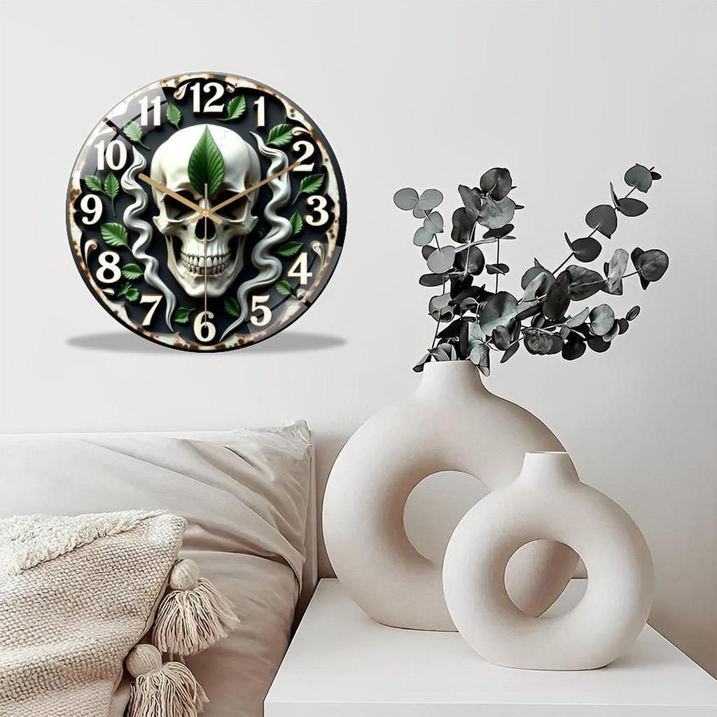 30x30cm Glass Wall Clock for a Jeweler with Custom Ring and Gemstone