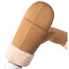 Unisex Autumn/Winter Neck-Hanging Windproof Cycling Mittens, Faux Suede Plush, Warm, Cross-Stitched, Christmas Gloves.