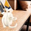 Resin Funny Cat Statue 4.92x3.94 in Resin Cat Sculpture Whimsical Kitty Ornament  For Cat Lovers