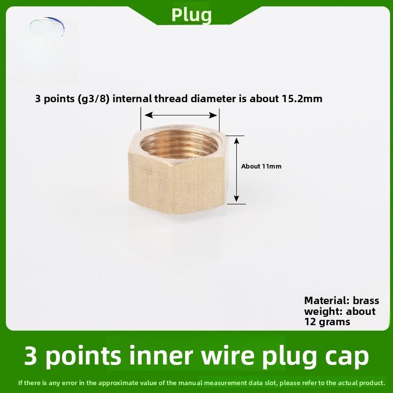 BSP 1/8"1/4"3/8"1/2"3/4'' Male&Female Threaded Brass Pipe Hex Head Brass Stopper End Cap Plug Plumbing Fitting Connector Adapter