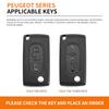 2026 Hete Auto Sticker Legering Leer Auto Flip Afstandsbediening Sleutelhoes Fob Cover Houder Shell voor Peugeot 207 307 308 407 607 807 Beschermer