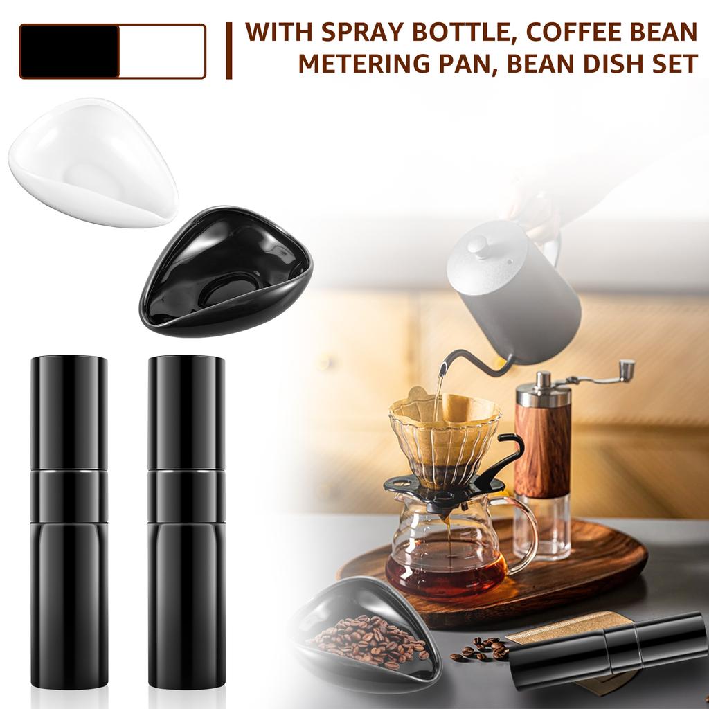 Coffee Bean Dosing Cup and Spray Bottle Set Single Dose Coffee Bean Dosing Cup Ceramic Coffee Dosing Tray Coffee Dosing Vessel