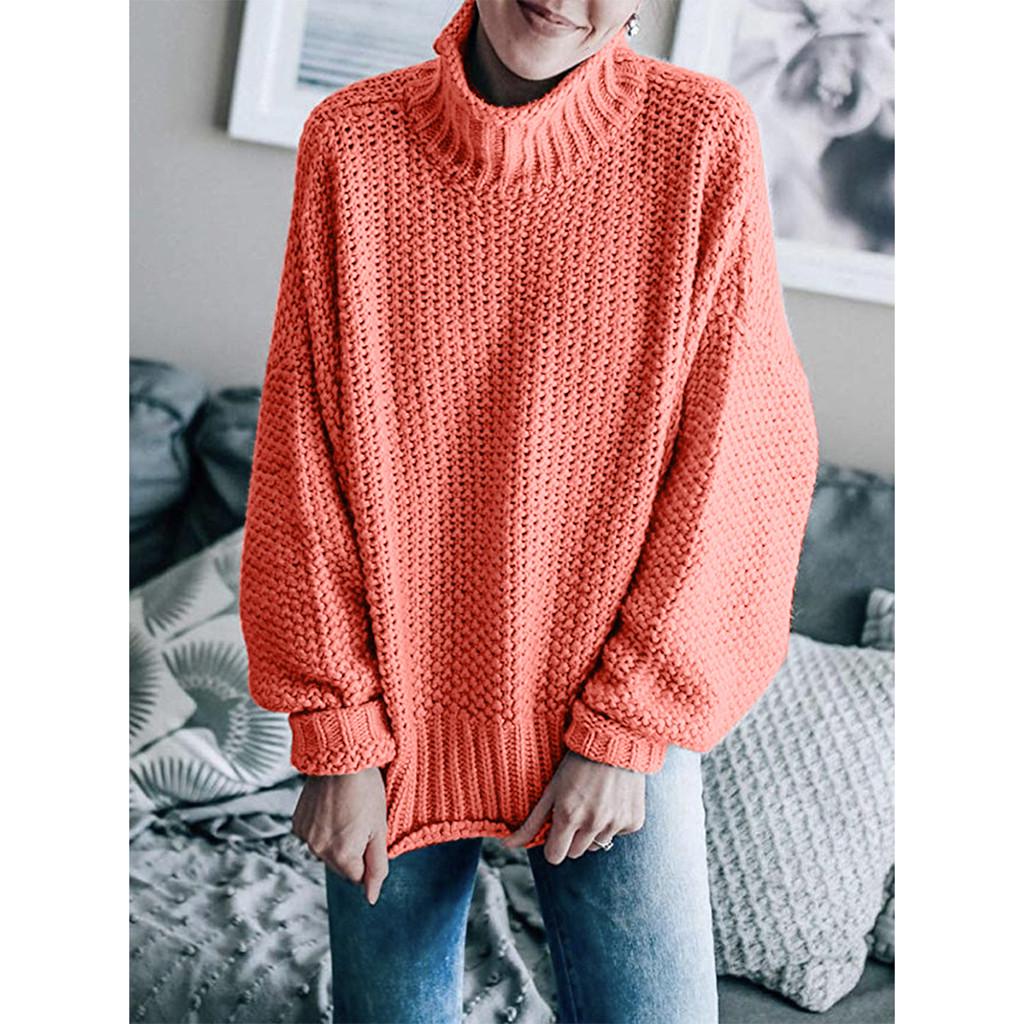 Womens Off The Shoulder Sweater Casual   Knitted Loose Long Sleeve Pullover