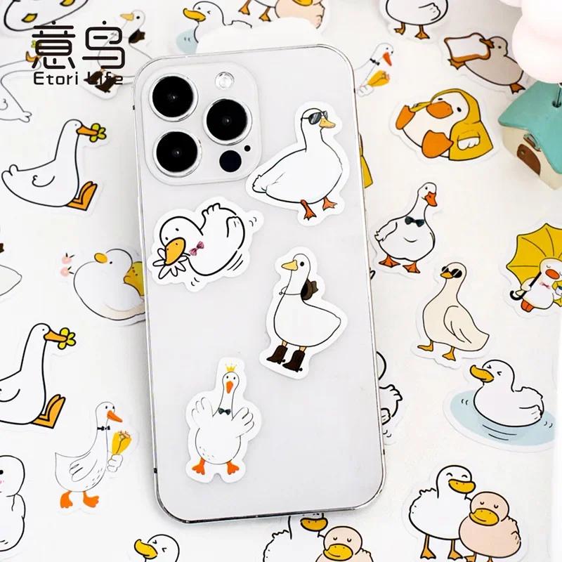 46pcs/pack Good Life Duck Album decorative stickers Self-adhesive stickers for DIY student stationery notebook diary
