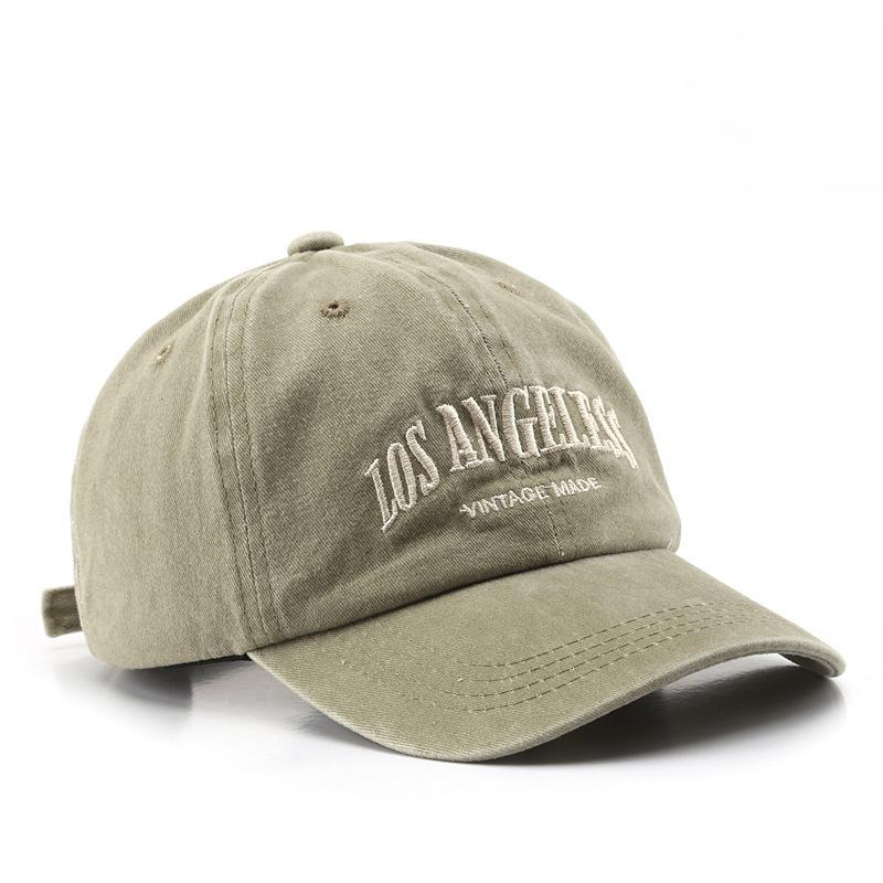 Baseballcap Female Spring And Autumn Korean Version Shows Face Small Ins Tide Denim Washed Letter Cap Male Comfortable Versatile