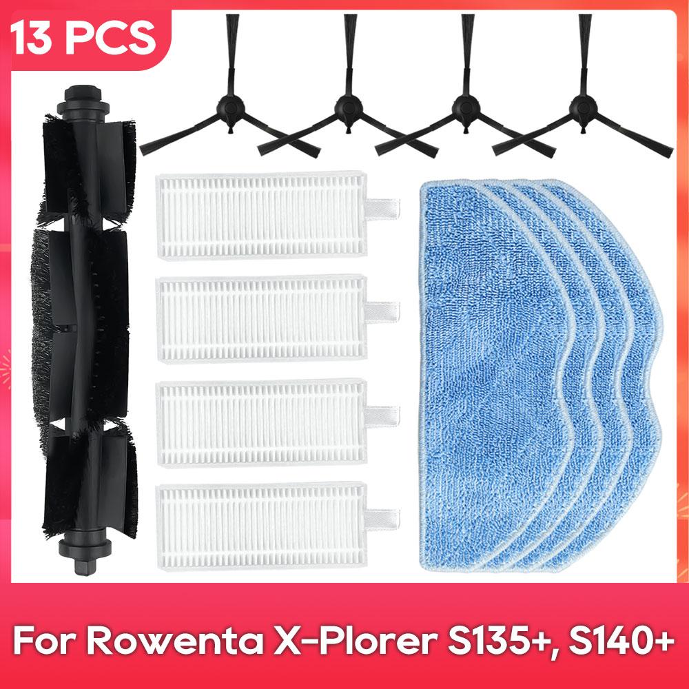 Fit For ( Rowenta X-Plorer S135+, S140+ ) Main Side Brush Hepa Filter Mop Dust Bag Robot Vacuum Cleaner Parts Accessories