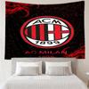 AC Milan Print Tapestry, Backdrop, Easy Setup, Ideal for Bedroom, Office & Living Room, with Aesthetic Wall Hanging Decor.