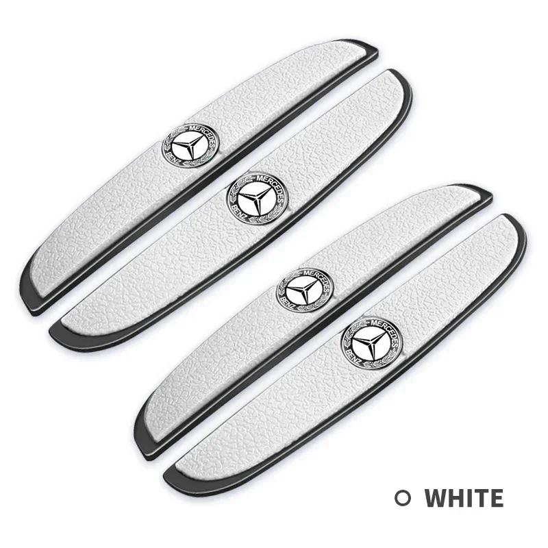 AAUN1 4Pc Rubber Anti Collision Strip Car Door Rearview Mirror Protector Stickers For Mercedes Benz W124 W126 W140 W168 W169 W176 W220