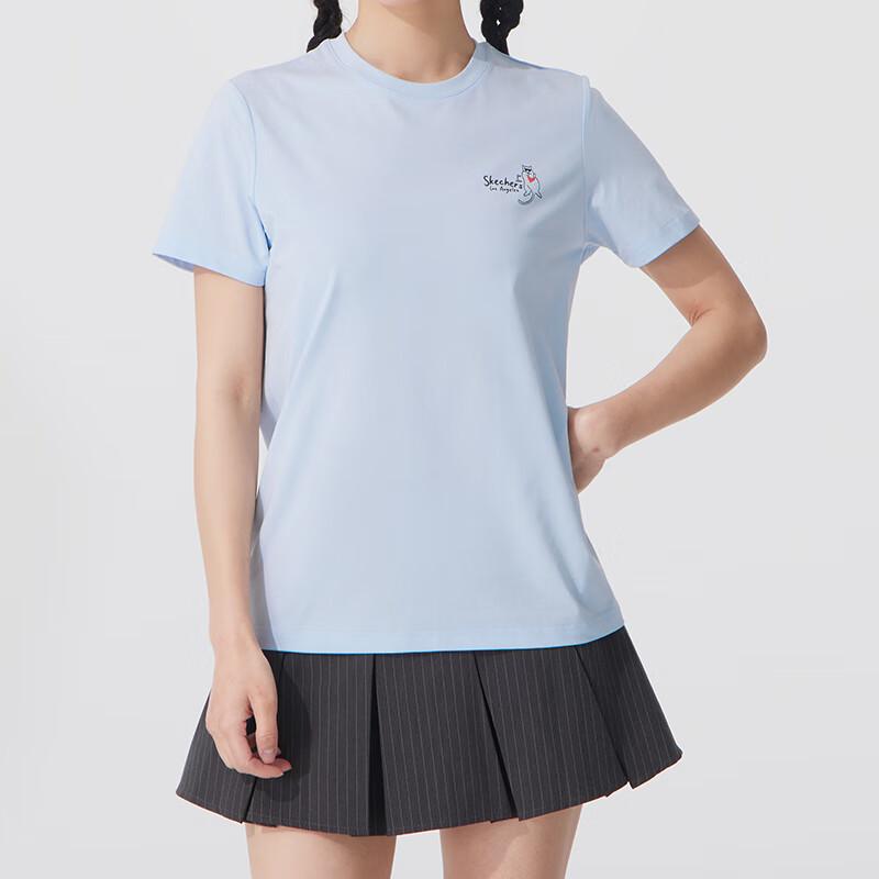 

Skechers Women s Knitted Round Neck Short Sleeve T-Shirt P225W302 S