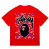 Tricou Bumbac Classic cu Imprimeu Ape Lightning Unisex Mânecă Scurtă Croială Largă Îmbrăcăminte Casual