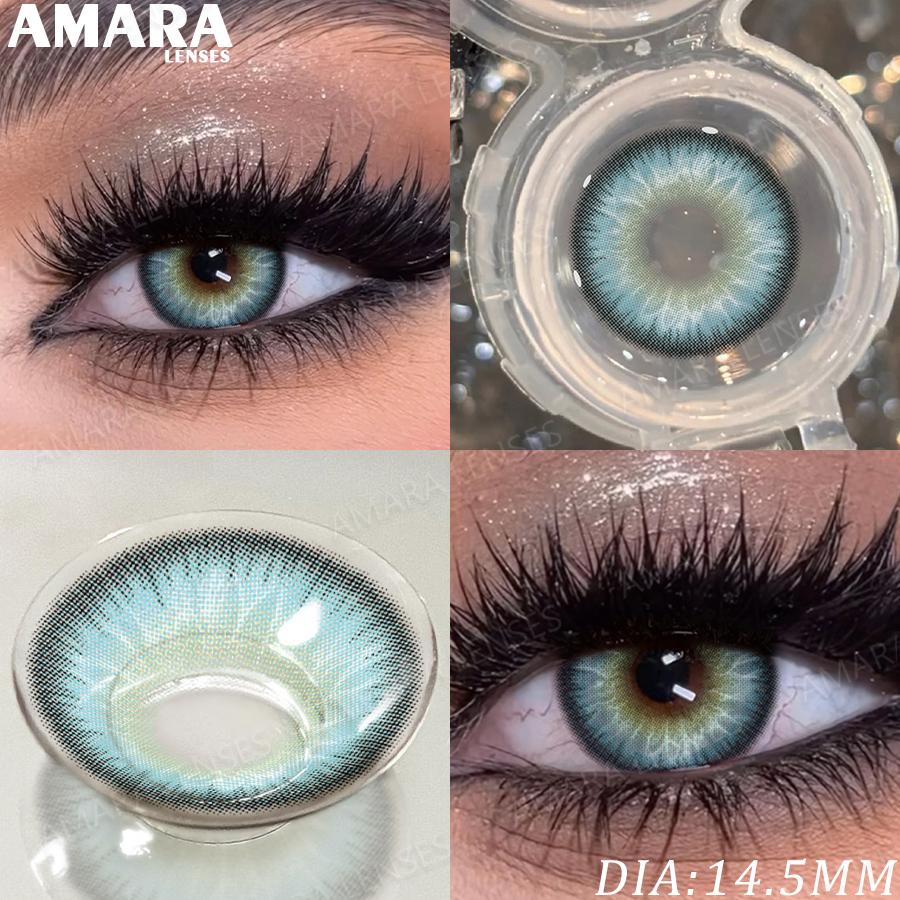 Eyeshare 1 Pair Big Black Color Contact Lenses Natural Gray Lenses Blue Eye Makeup Contacts Yearly Brown Beauty Pupils Eye Cosmetic