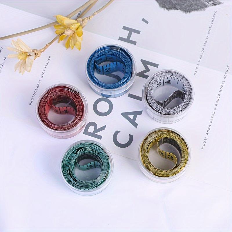 4pcs Multi-Functional Tailor's Measuring Tape - Easy-to-Use Durable Plastic Sewing Tape in Plastic Box, Assorted Colors