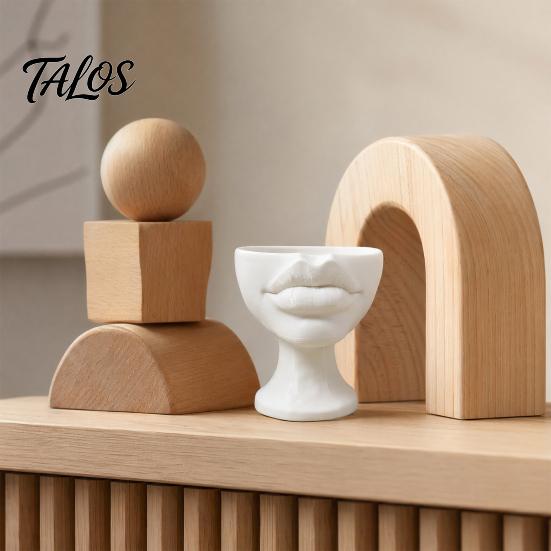 PLA Desktop-Dekoration Ornament 3D-gedruckter lippenförmiger Blumentopf, Künstlerische Skulpturale Pflanzgefäß mit Mattem Finish, Topf Multifunktional Minimalistischer Schreibtisch