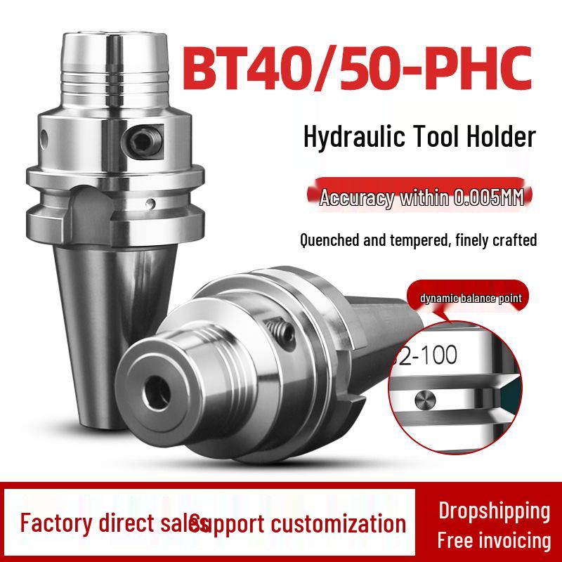 High-Speed BT40 Hydraulic CNC Tool Holder, Dynamic Balancing, Sizes PHC6-25