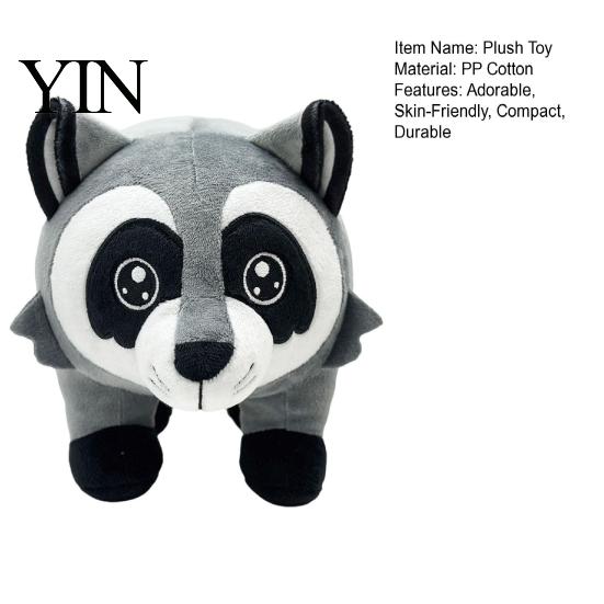 Fluffy Cartoon Raccoon Jimothy Plush, Cute Stuffed Animal Toy, Soft Short Plush Cuddly Plushie for Kids Plushies Doll, Gift Meme Fans Adults
